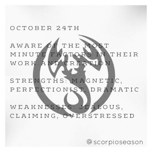 Astrology Scorpio Born on October 24, Horoscope