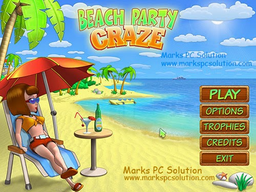 Beach Party Craze Start Screen