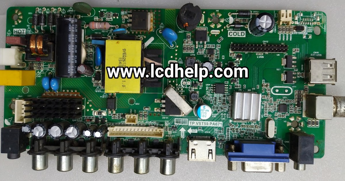 LED TV Board TP.VST59.PA671 Voltage Data | LCD HELP