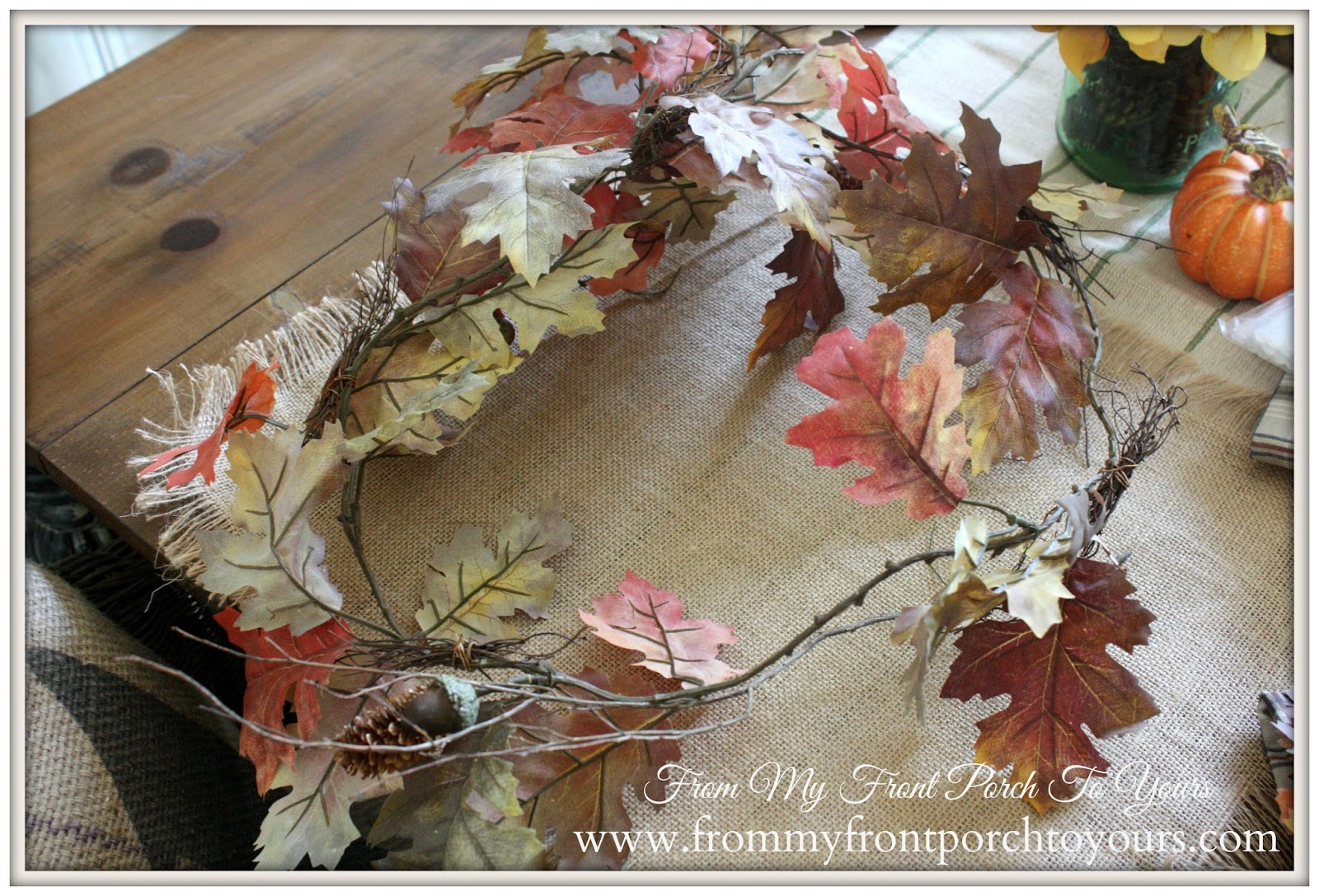 No Sew Fall Leaf Pillow Tutorial From My Front Porch To Yours