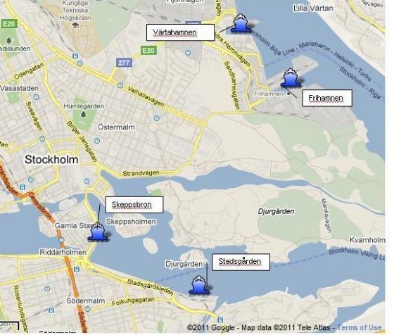 Ports and Docks in Stockholm for Cruise Ships Ports and Docks in Stockholm for Cruise Ships
