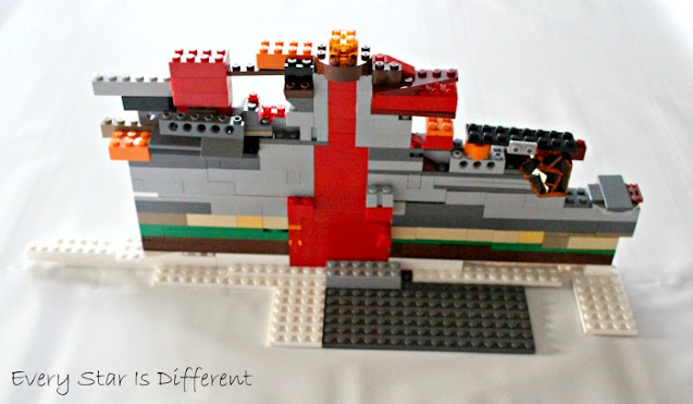 Parts of a Volcano with LEGO