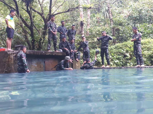 Prajurit Korem Binaiya Ikut Latihan Tontangkas HUT TNI ke 73