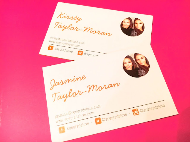 Aura Print Coloured Core Business Cards Soeurs de Luxe What to put on your Blog Business Cards