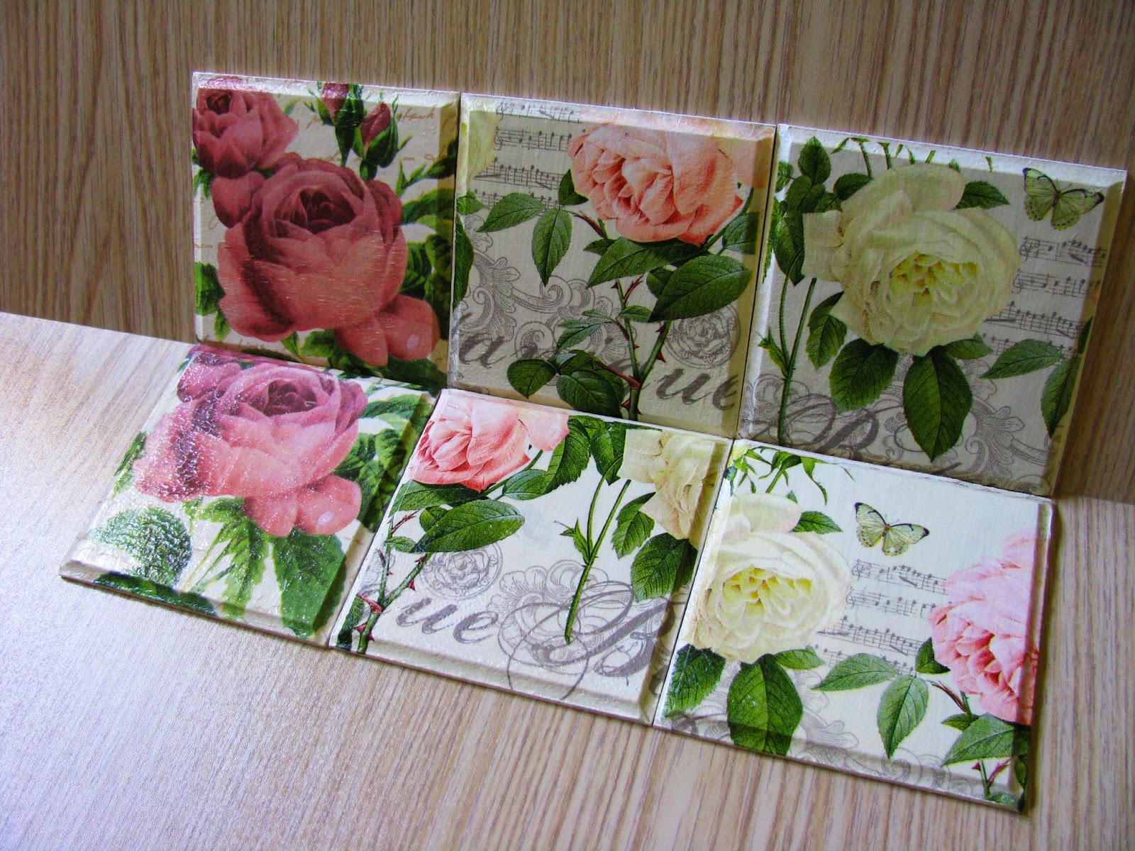 Z miłością do papieru Podkładki pod kubek Decoupage