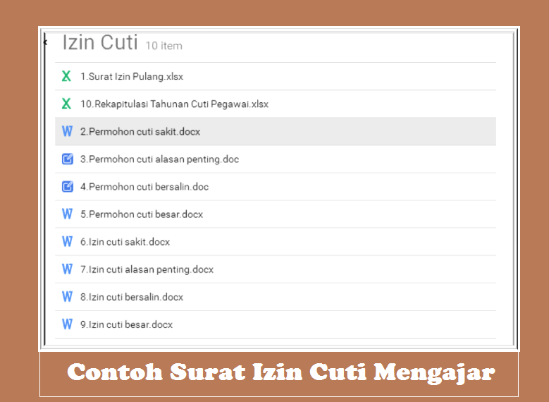 Download Contoh Surat Izin Cuti Mengajar Untuk Guru Dan ...