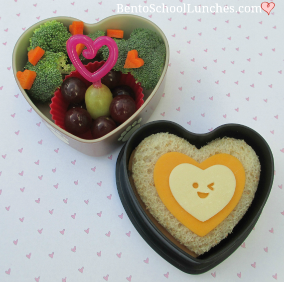 Layer of hearts Valentine's lunch, bento school lunch