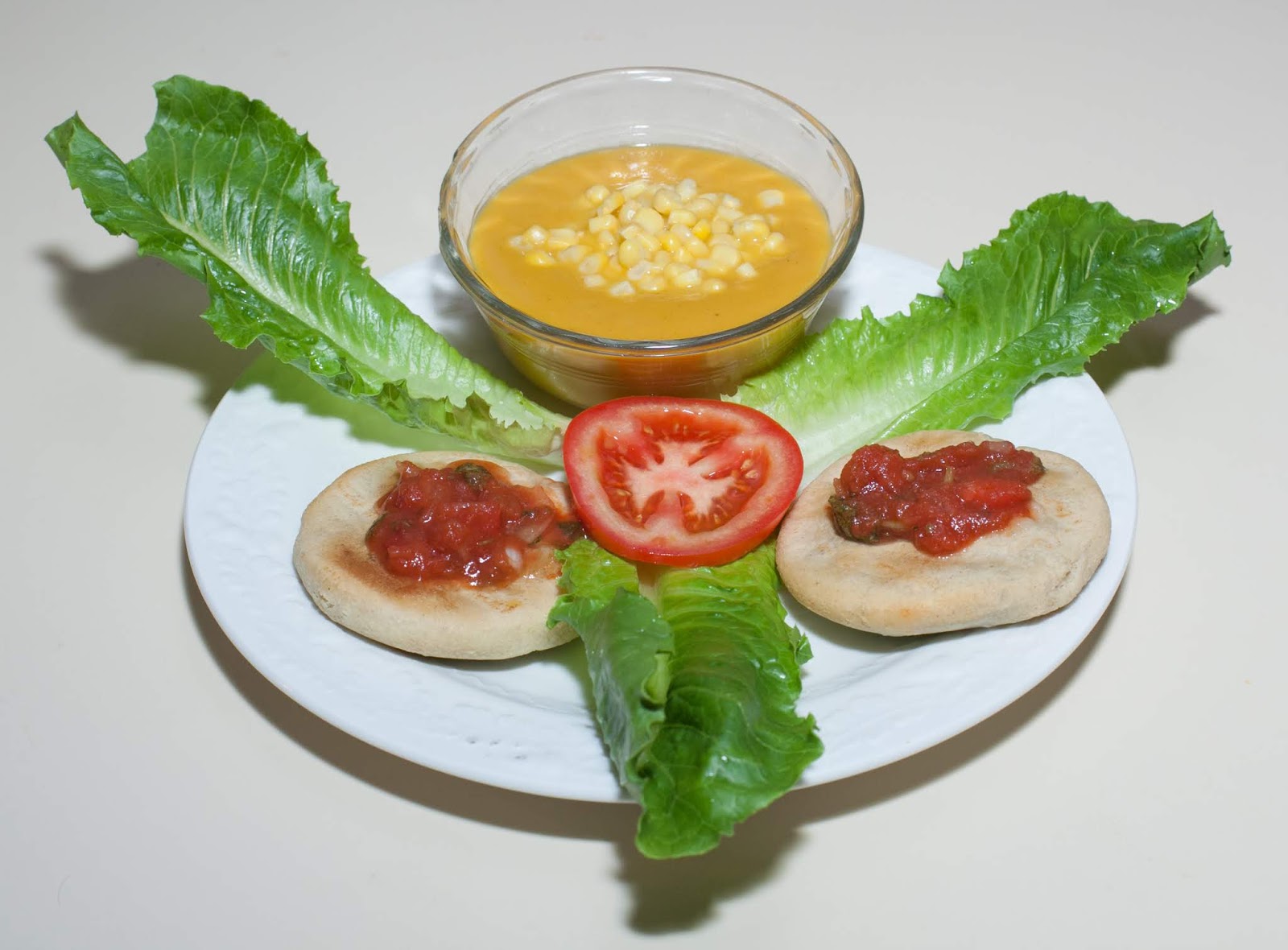 Dinner with Dilip Black Bean and Corn Pupusa, Butternut Squash Soup