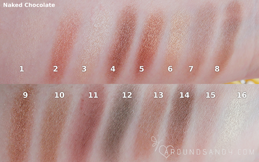 swatches naked chocolate palette Paleta de I heart makeup swatches naked chocolate palette Paleta de I heart makeup