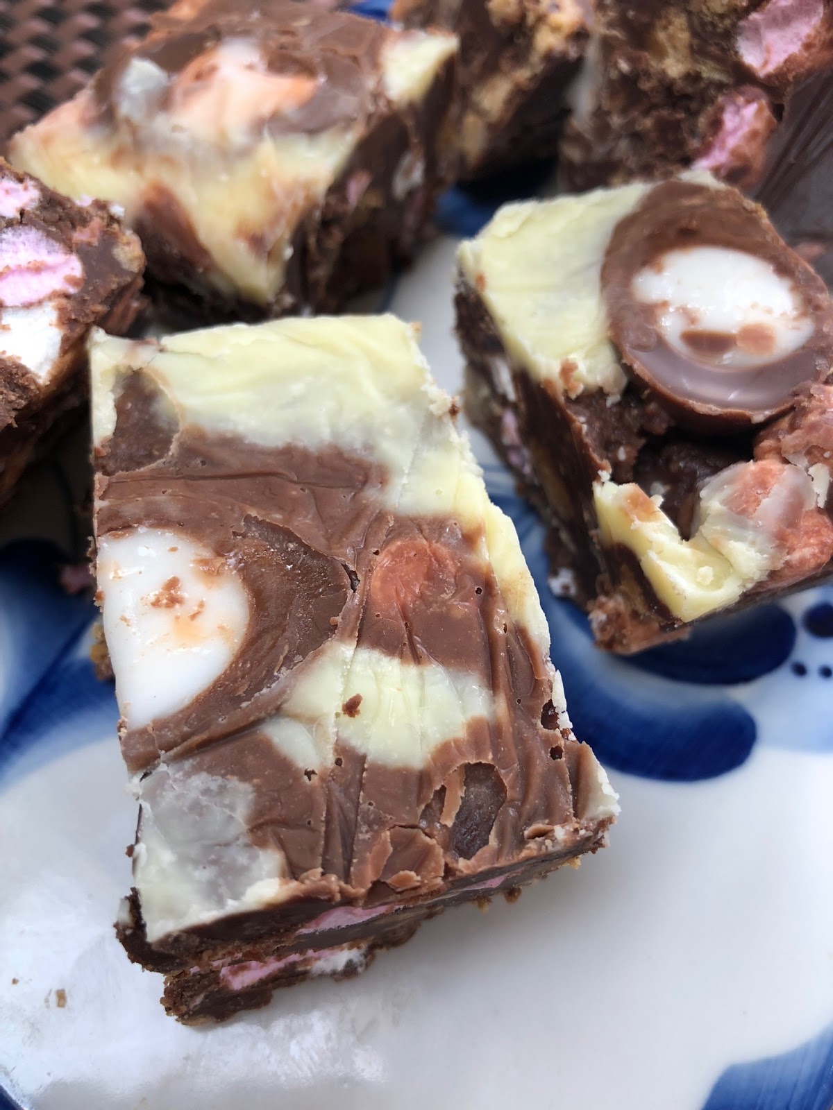 Chez Maximka Marshmallow rocky road with mini creme eggs