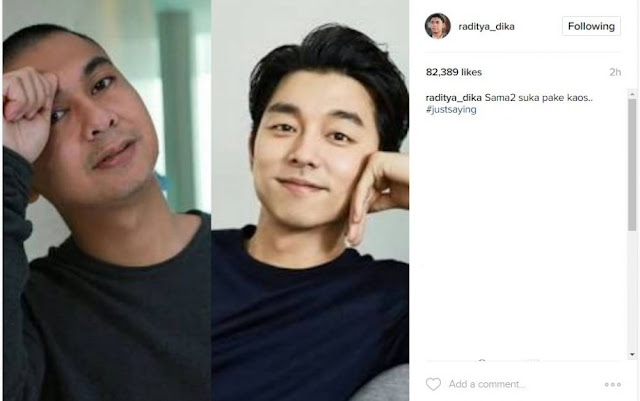 Pasang Foto 'Dipaksa Mirip' Pemeran Goblin, Raditya Dika 