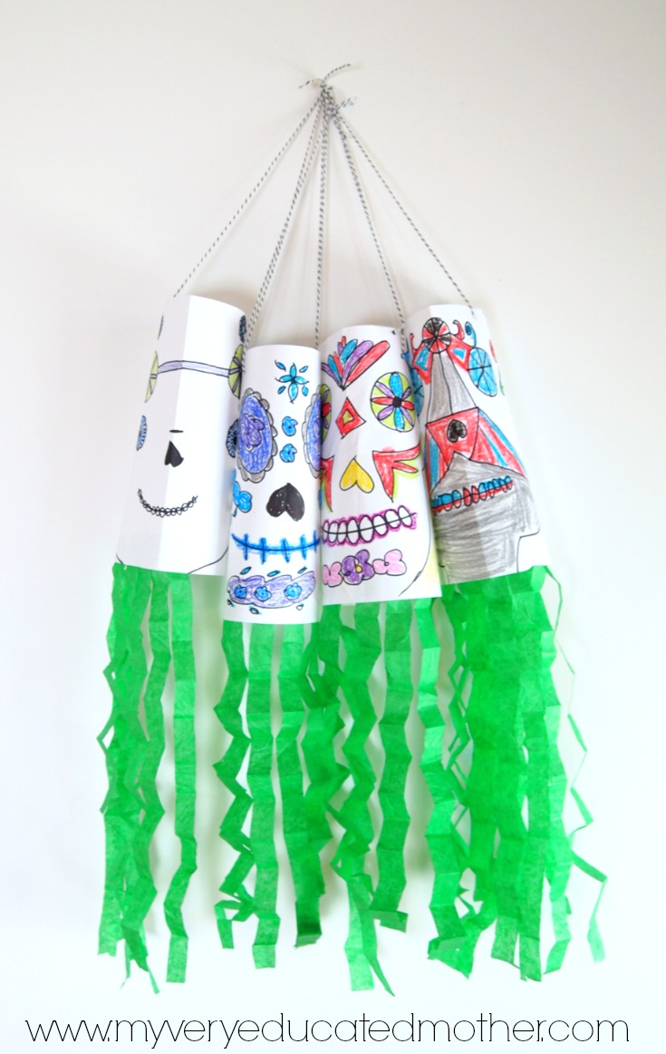 Kids Craft - Day of The Dead Wind Socks