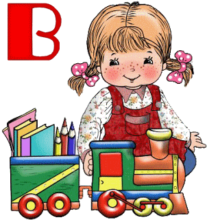 Abecedario de Nena Jugando con Tren. Girl Playing with Train Alphabet.