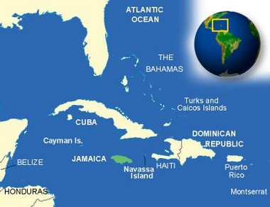 Jamaika Dünya'nın Neresinde Haritada