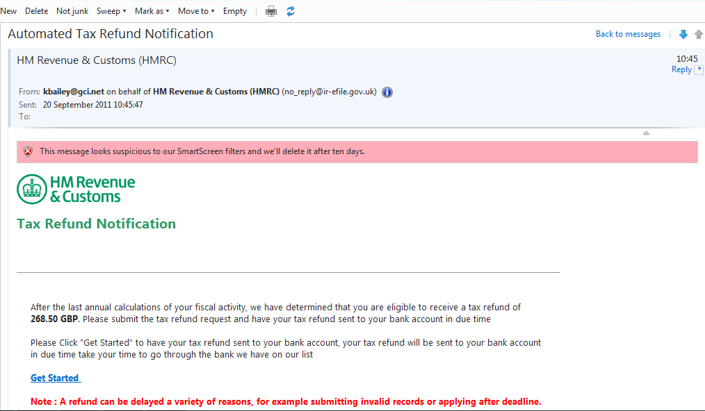 Tax Refund Tax Refund Email Hm Revenue Customs