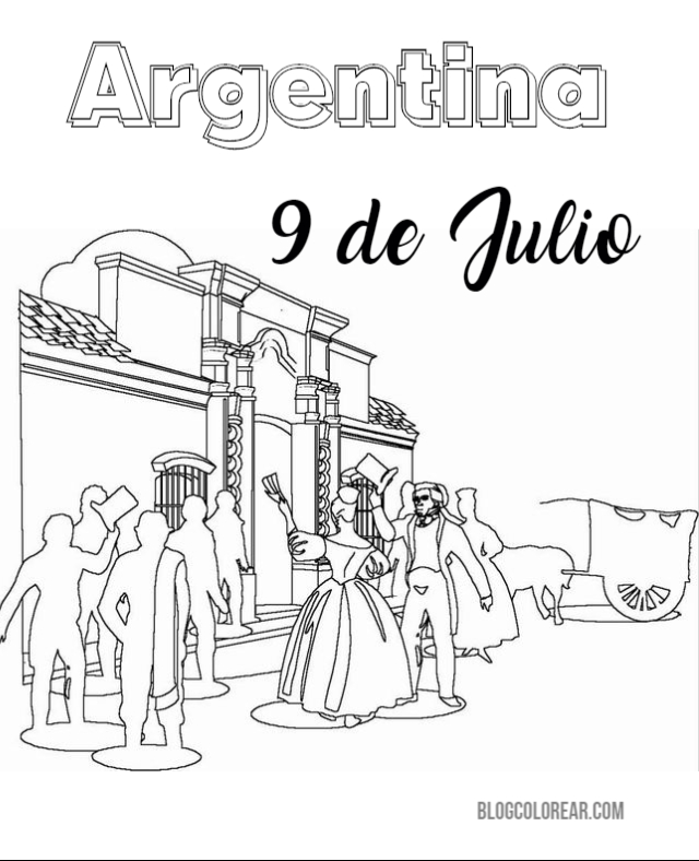  dibujos   de Julio, Independencia argentina para colorear