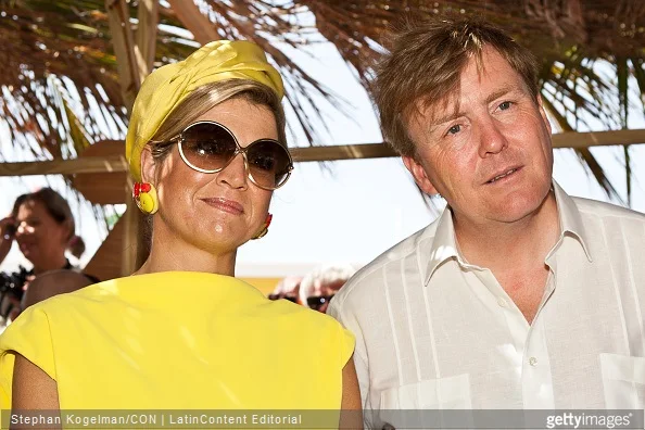 King Willem-Alexander and Queen Maxima of the Netherlands attend Dia di Rincon on April 30, 2015 in Rincon, Netherlands