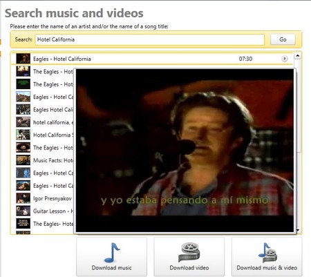 Tìm kiếm và download file ca khúc riêng lẻ từ Youtube