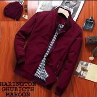 Jual Jaket Pria Waterproof Harringtoon - Merah Maron Jual Jaket Pria Waterproof Harringtoon - Merah Maron