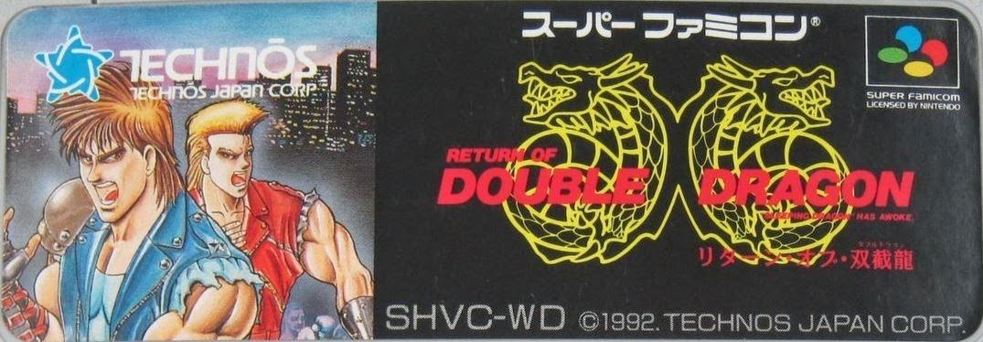 Super Nintendo Labels: Return of Double Dragon