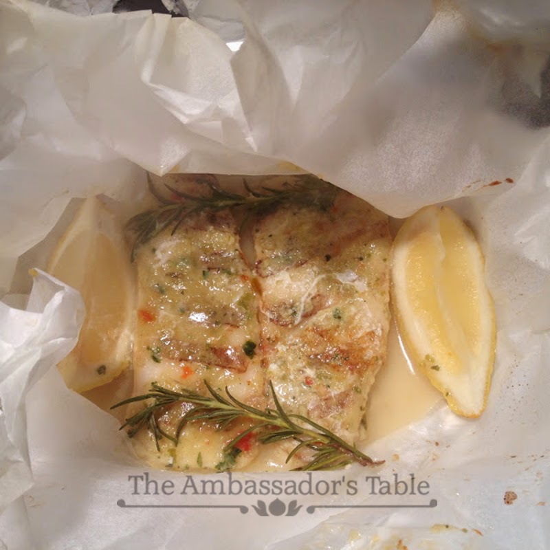 Fillet Of Sole Baked En Papillote (In Baking Parchment) The