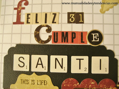 Scrapbooking Tarjeta de cumpleaños chico / Birthday card for a boy / Carte d'anniversaire pour un homme