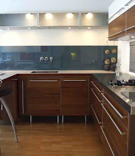 dark brown kitchen cabinet