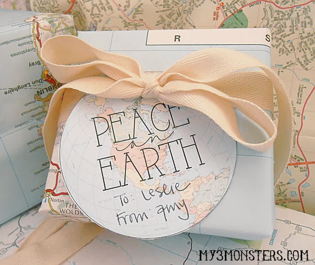 "Peace on Earth" Holiday Giftwrap Idea at /