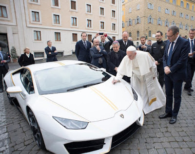 Pope Francis gets $237,000 Lamborghini as gift, but he puts it up for auction to raise money for charity