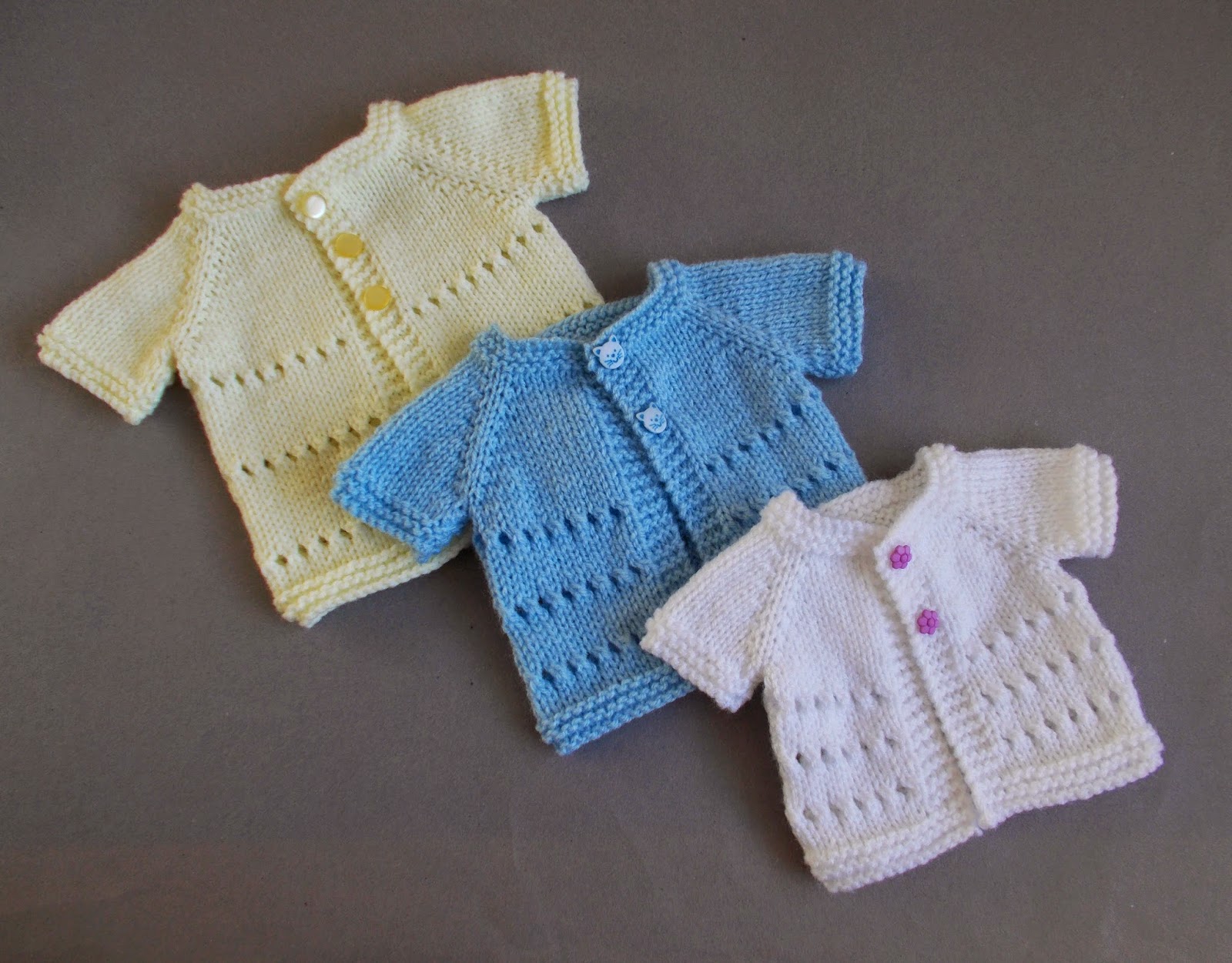 prem baby cardigan knitting pattern