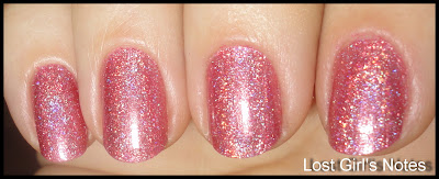 china glaze kaleidoscope collection Don't be a Square pink holo swatches