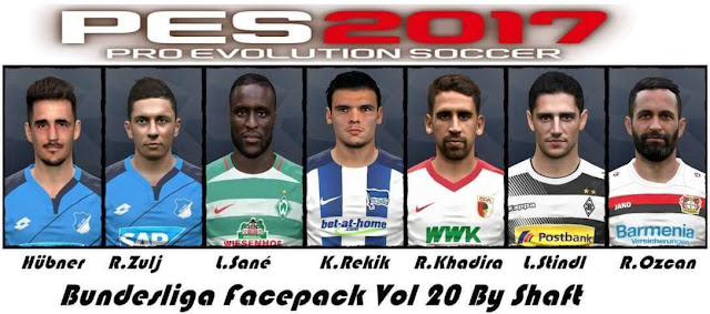 Bundesliga Facepack Vol 20 Pes 2017 Patch Pes New Patch Pro Evolution Soccer