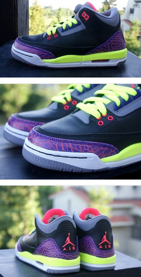 jordan 3 black purple