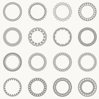 Decorative Round Frames Vector Pack
