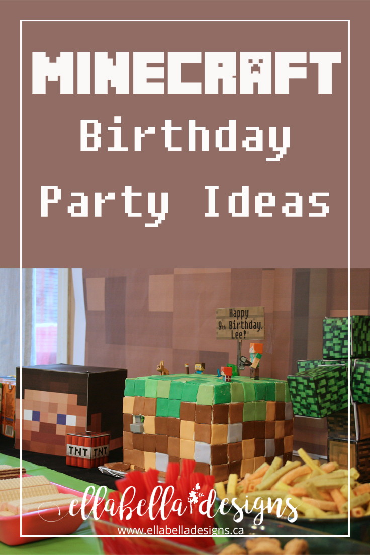 Ellabella Designs Minecraft Birthday Party Ideas