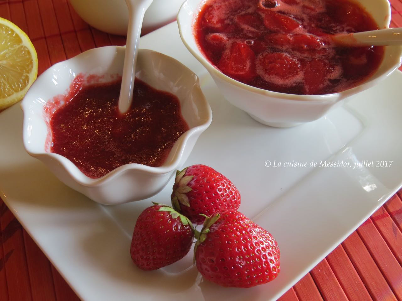 La cuisine de Messidor Compote de fraises minute