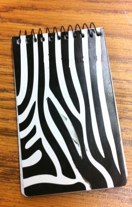 zebra mini notebook