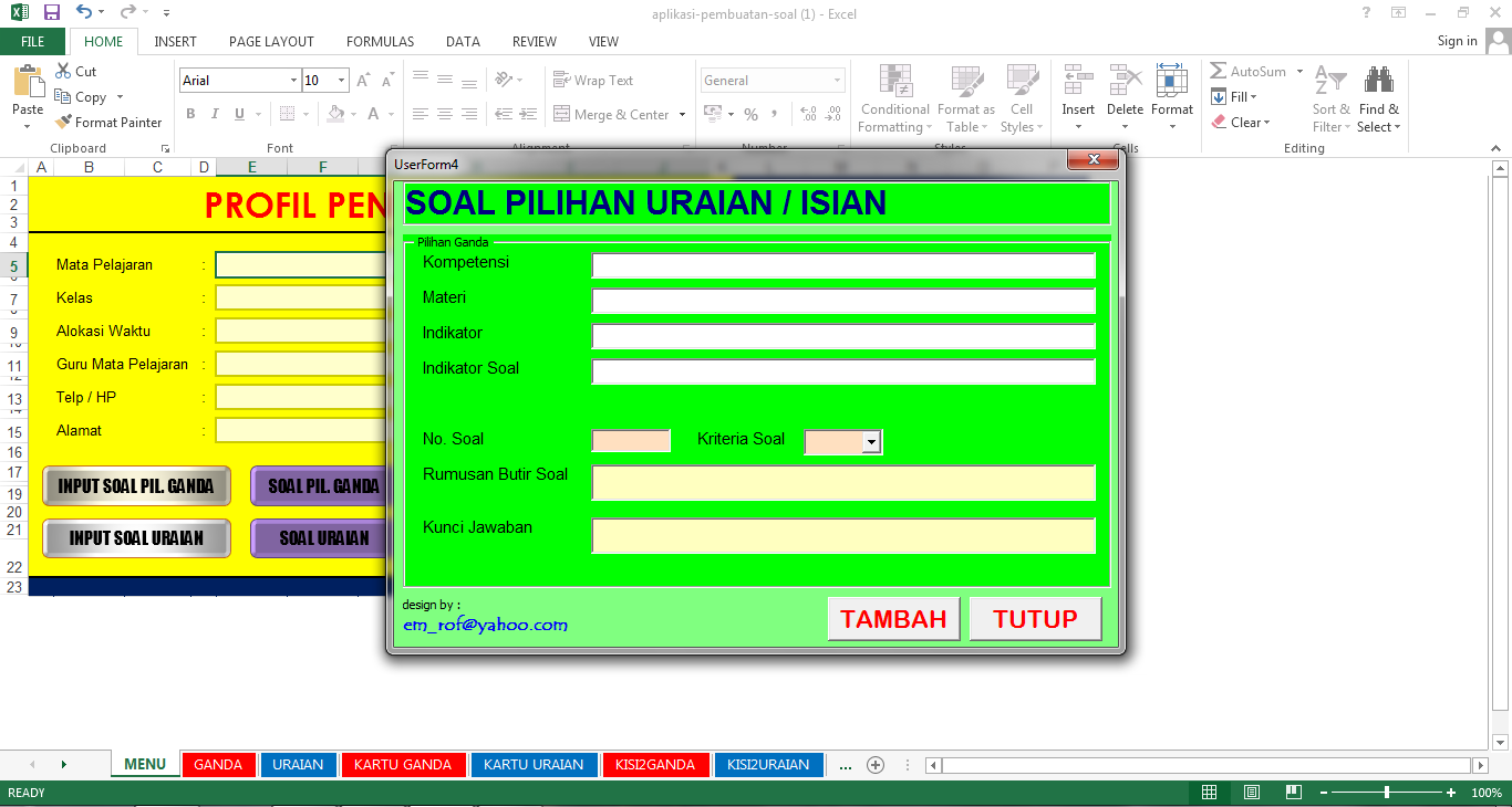 Aplikasi Pembuatan Soal Ujian Pilihan Ganda dan Esai | Soal Revisi