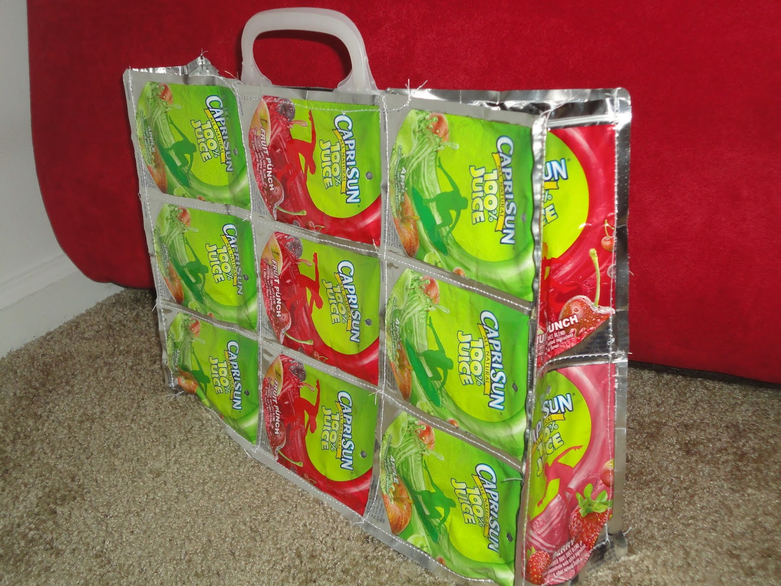 Nisha's Creative Arts and Crafts. GO GREEN! CAPRISUN JUICE POUCH BAG