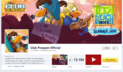 Teen Beach Movie Summer Jam on Club Penguin Social Media
