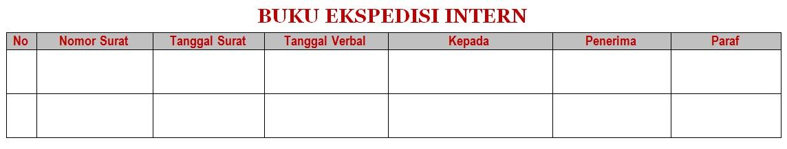 Contoh Format Buku Ekspedisi Ekstern Dan Intern Bacaanlepas