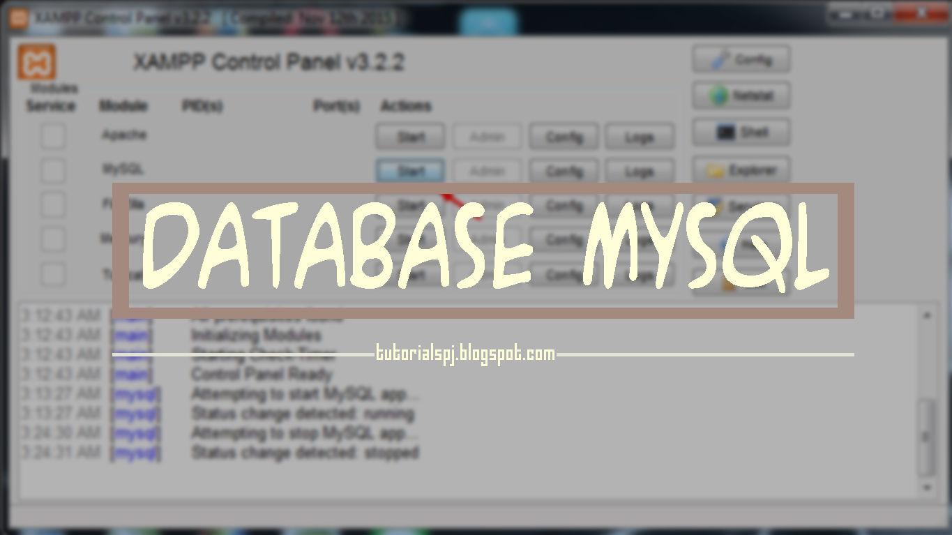 Membuat Database di Mysql dengan XAMPP/CMD - TUTORIAL SPJ