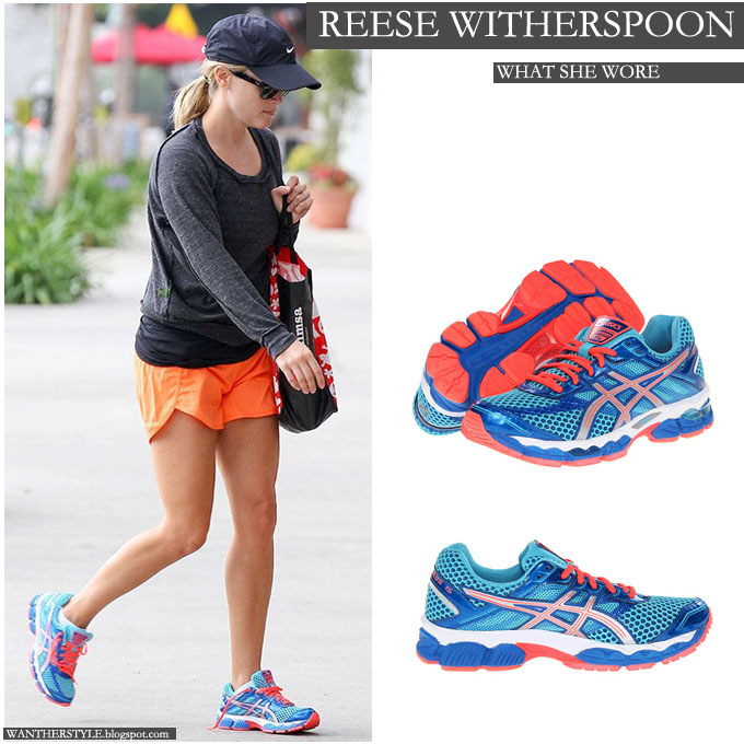WHAT SHE WORE: Reese Witherspoon in turquoise and bright orange