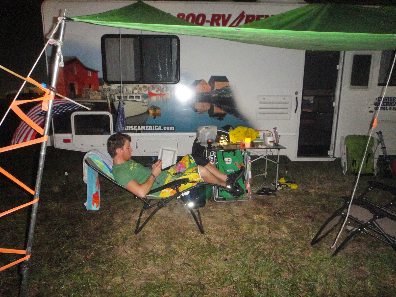 Bonnaroo Chris campsite 2012