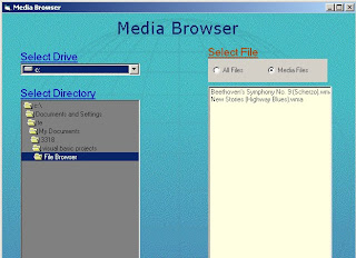 1 - Media Browser using Visual Basic