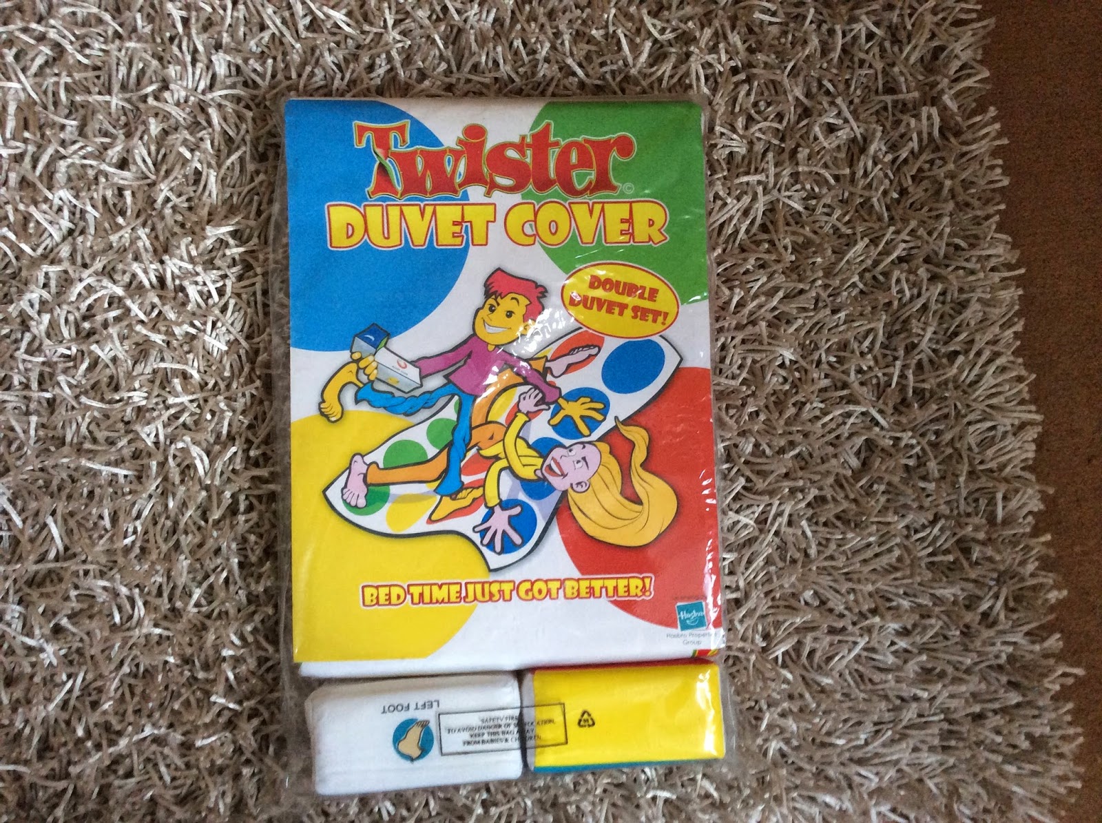 For Twister Duvet Cover Set Double Size Duvet Cover With Twister Board Detail Play In Bed Comes Foam Dice Unopened Still Packaging Never Been Used