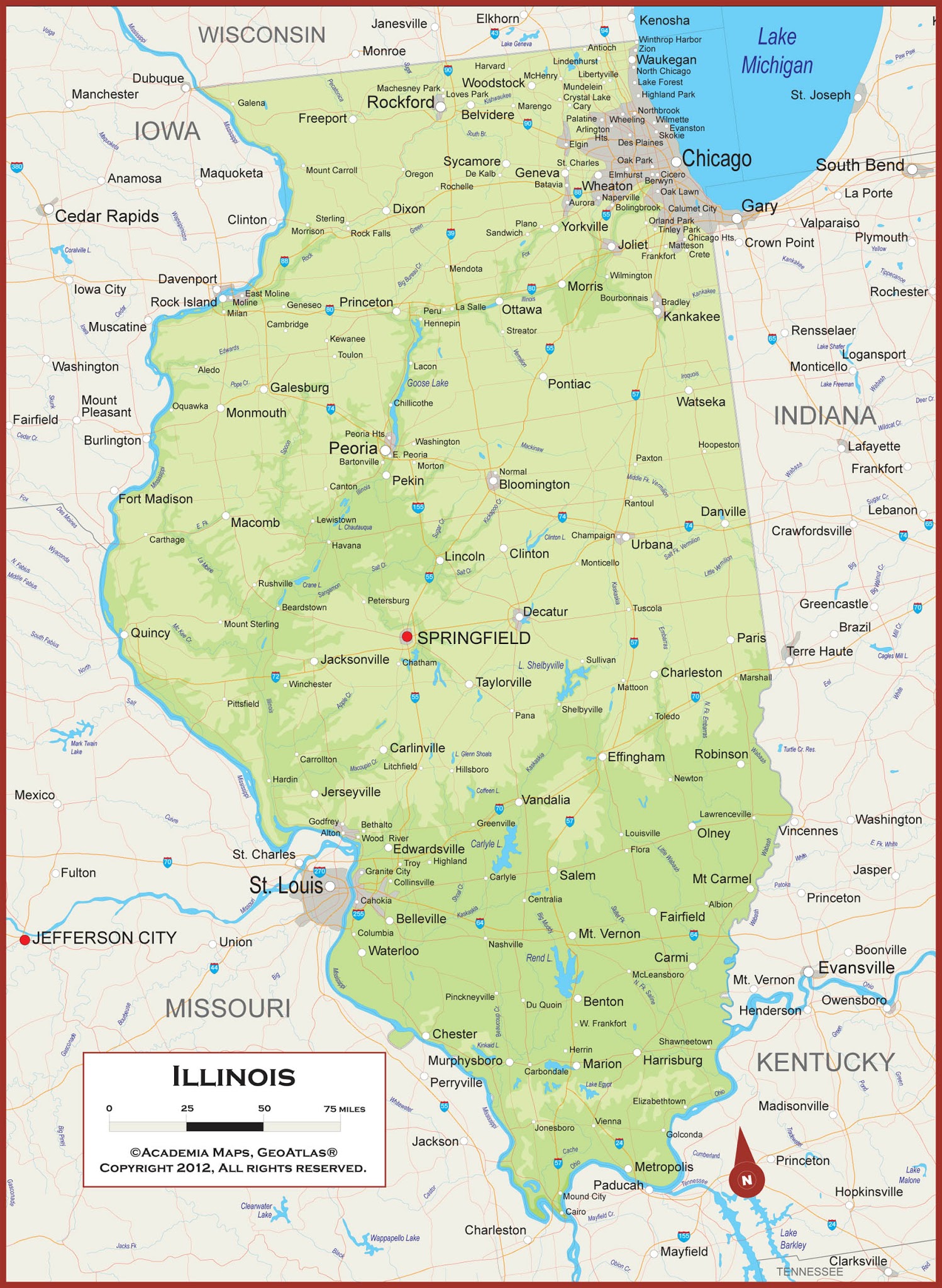 Illinois State Map