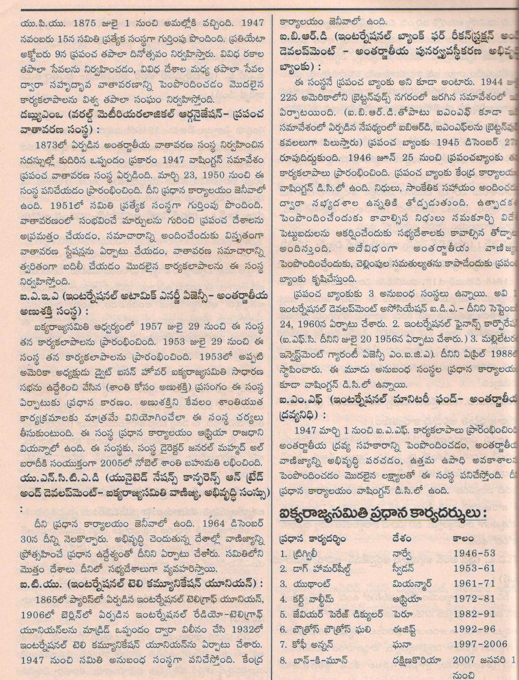 Government Jobs World Geography for Telugu medium students