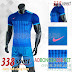 Áo Bóng Đá Không Logo Đẹp Nike Aro Xanh Đậm