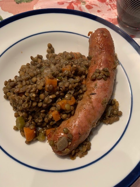 Lentils and Spicy Sausages
